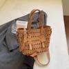 Nischendesign hohler Gemüsekorb Damentasche neue Mode Bucket Bag große Kapazität Schulter Umhängetasche