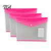 Snap Button Envelope 11 Hole Expanding File Pockets, Reusable PP Document Sleeves, Transparent Tear-resistant Bag Waterproof Organizer for Home Office