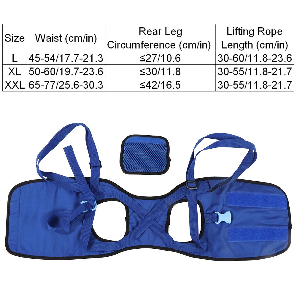 Dog Walking Lifting Carry Lift Support Harness for for Hip Assist Injured Disabled Pet(L)