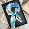 Hangzhou Silk 100% Mulberry Silk Versatile Watercolor Jungle Silk Scarf Femininity Silk Scarf 70Cm Square Scarf Shawl
