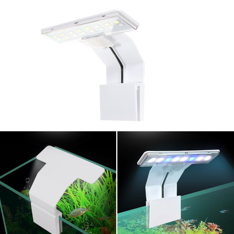 Ultra tenké LED světlo do akvária, připevnitelné světlo na akvárium se 3 barevnými režimy, jasná lampa s plným spektrem