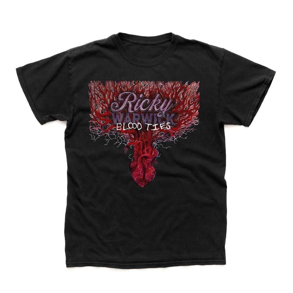 Ricky Warwick  Blood Ties  Black Short Sleeve T-shirt - NEW Unisex T-Shirt XL