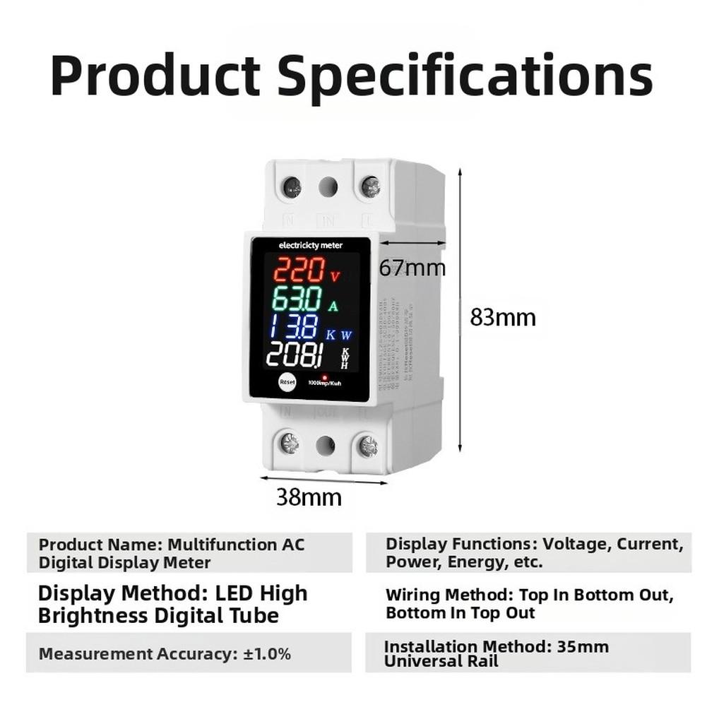 Compact Design Digital Meter Electricity Monitoring