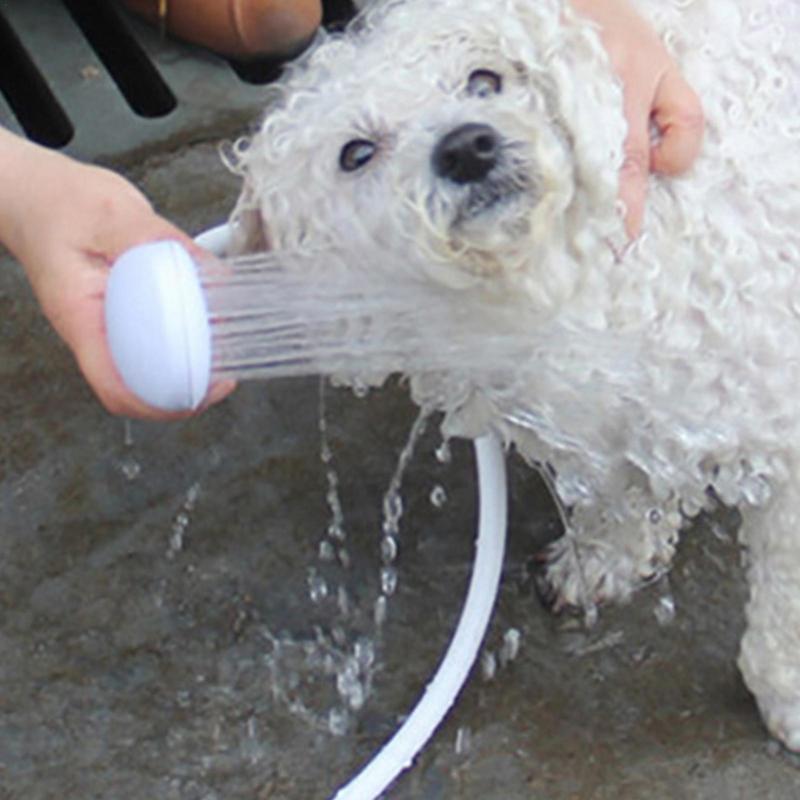 Pet Portable Sink Hose Faucet Sprayer Dog Shower Attachment with Worm Dog Shower Bath Head Spray Drains Strainer Multifunctional
