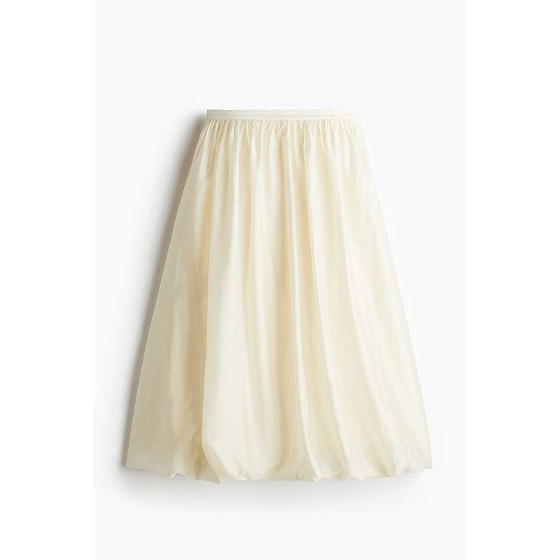 

HM Skirt 2025 Summer New Fashion Women s Clothing Bubble Hem Skirt 1289119 Cream color 160/72(38)