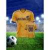 Maglie da Calcio Australia Personalizzate per Uomo con Nome Numero Personalizzato Maglietta da Calcio Maglia da Allenamento per Donne Bambini
