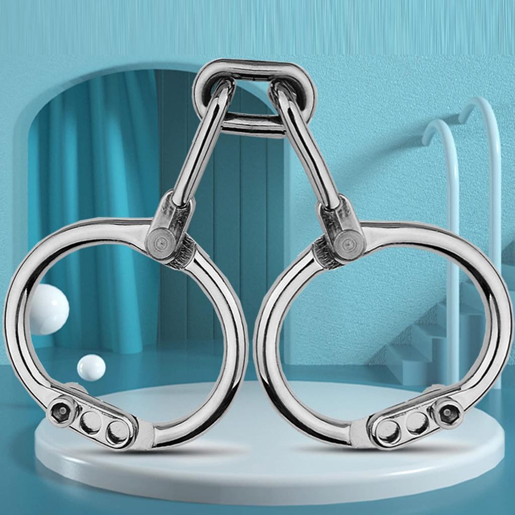 Tsukitoy Metal Sm Painless Locking 3 Levels Restraint Adult Handcuffs Sm Cosplay Props for Men and Women Handcuffs, Shackles, Restraints, Choker,