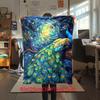 Peacock Night Sky Blanket Soft Comfortable All Seasons Suitable Sofa Office Nap Travel Festive Gift