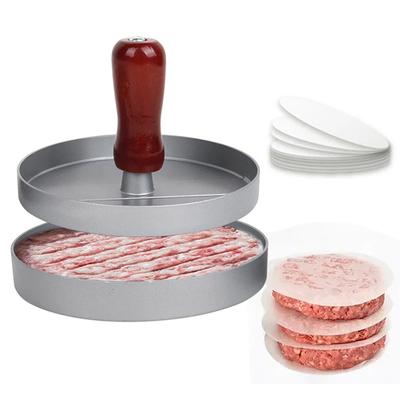 Stampo Rotondo per Hamburger di Alta Qualità Lega di Alluminio Carne per Hamburger Manzo BBQ Pressa per Carne di Burger Stampo per Alimenti da Cucina
