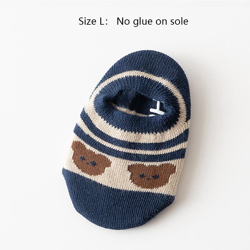 0-5Yrs Baby Floor Socks Cute Cartoon Short Cotton Bear Socks Toddler Anti Slip Kawaii Unisex Sok Kids Accessories for Girls Boys