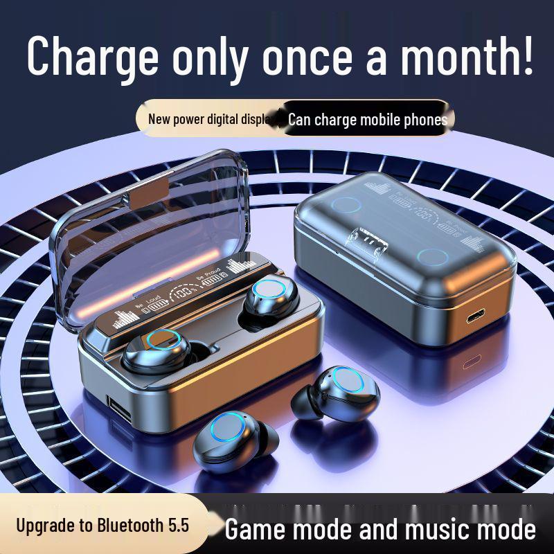 2025 Wireless Bluetooth 5.5 Headphones - Heavy Bass, Binaural Sports, Compatible with Huawei, Apple, Xiaomi, OPPO, Free Shipping