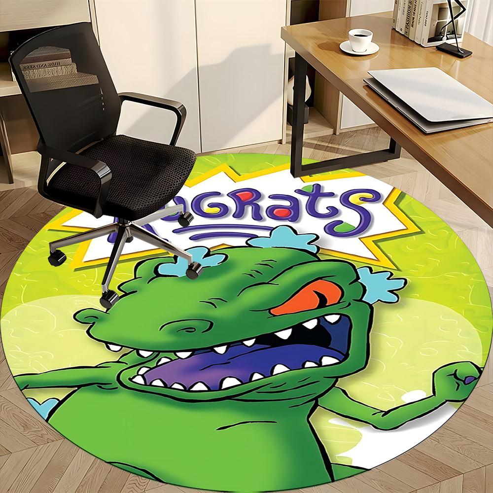 1pc Rugrats Dinosaur Office Round Area Rug, Bedroom Living Room Home Decor, Room Deco, Offic a1016073