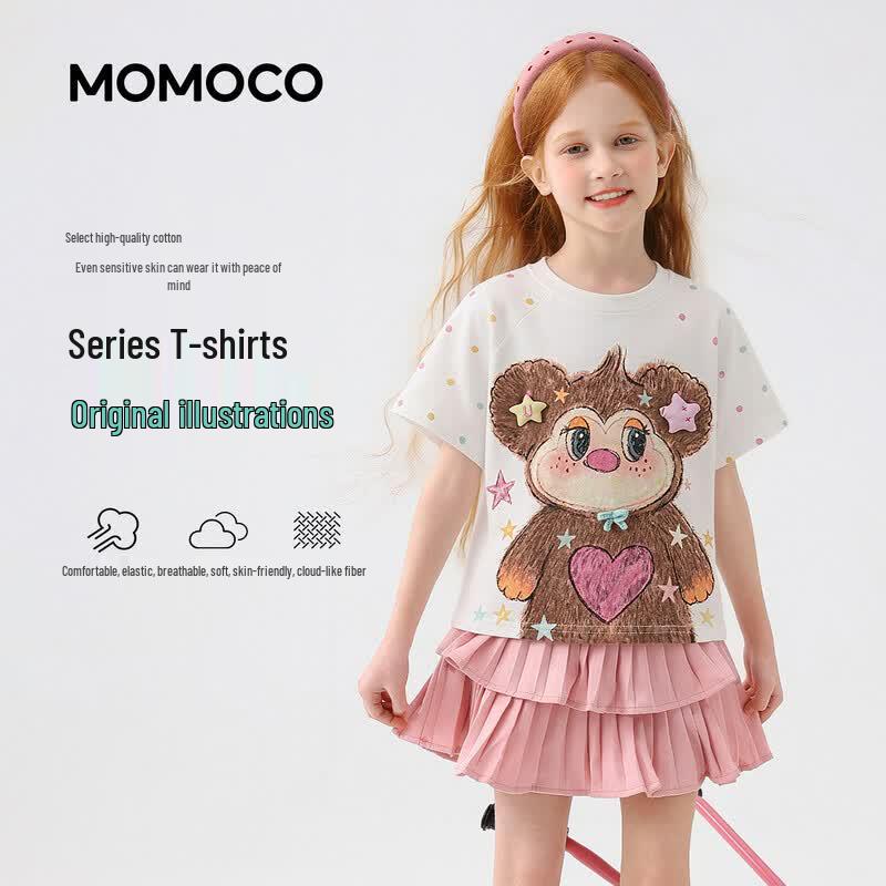 MOMOCO Girls Original Illustrator Series Short Sleeve T-Shirt 140