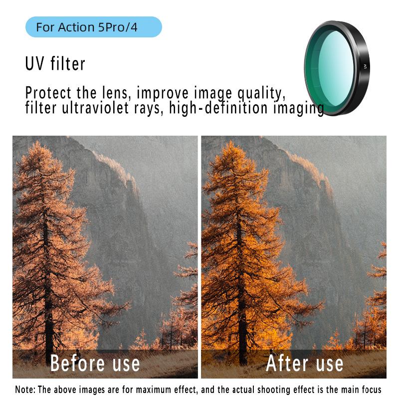 

Filter for DJI Osmo Action 4/5pro Lens FiltersND 8/16/32 UV CPL Polarizer Diving Camera Lenses Filter Action Camera Accessories