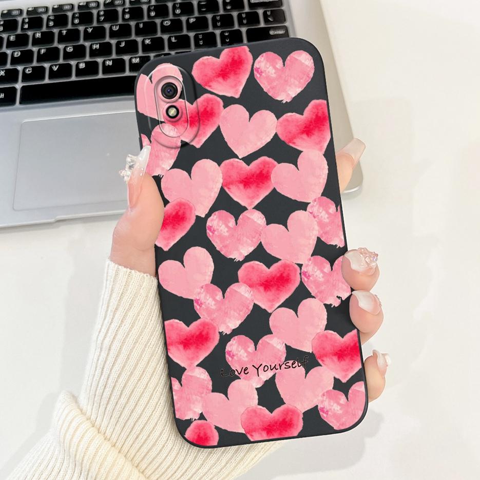For Xiaomi Redmi 9A Case Luxury Flowers Candy Painted Cover 6.53'' Soft Silicone Phone Case For Redmi 9AT 9A Redmi9A Fundas Capa