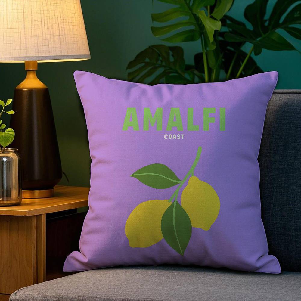 Anime Summer Travel Series Pillow Case Plush Fabric Soft Double Sided Print Home Sofa High Quality Cushion Cover Throw