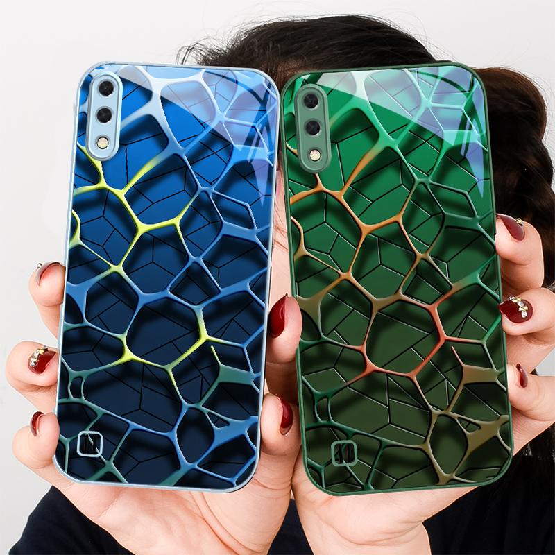 Abstract geometric art For Samsung A01 A02 03 Core 04 05 06 10 12 13 14 5G 15 16 M02 12 Note 8 9 10 20 glass Ultra phone case