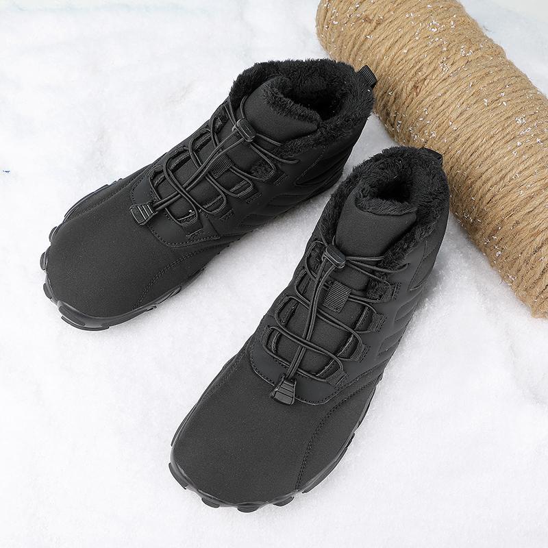 TUINANLE Winter Snow Boots Barefoot Hiking Shoes Warm Lined Booties Anti Slip Wide Toe Ankle Booties for Climbing