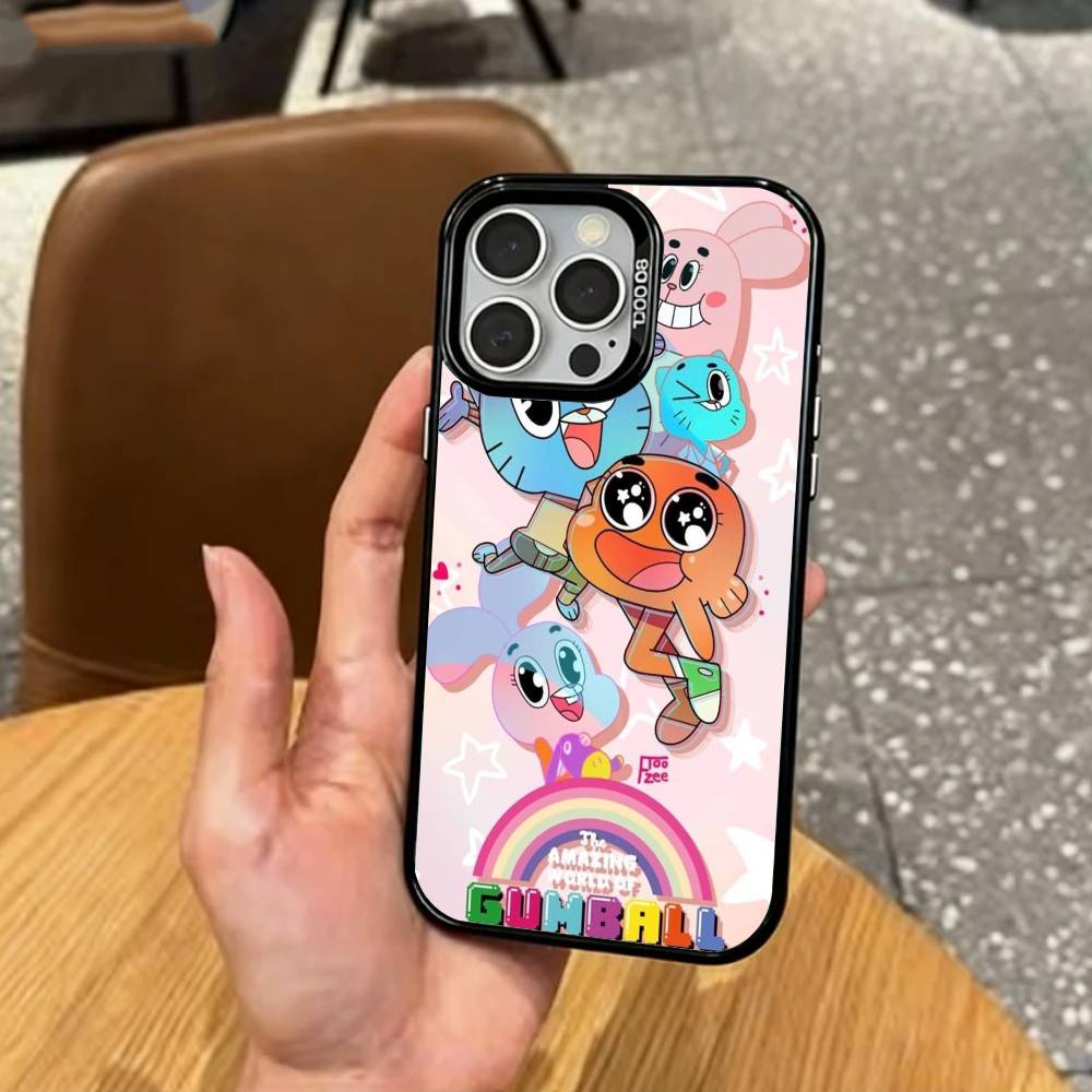 Die erstaunliche W-Welt von Gumball Handyhülle Für iPhone17,16,15,14,13,12,11 Plus,Pro Max Bunt Versilbert Innenabdeckung
