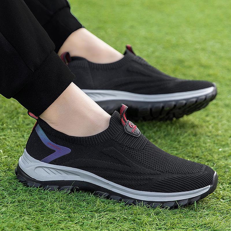 Genuine Men s Slip-on Non-slip Breathable Walking Shoes for Elderly 43