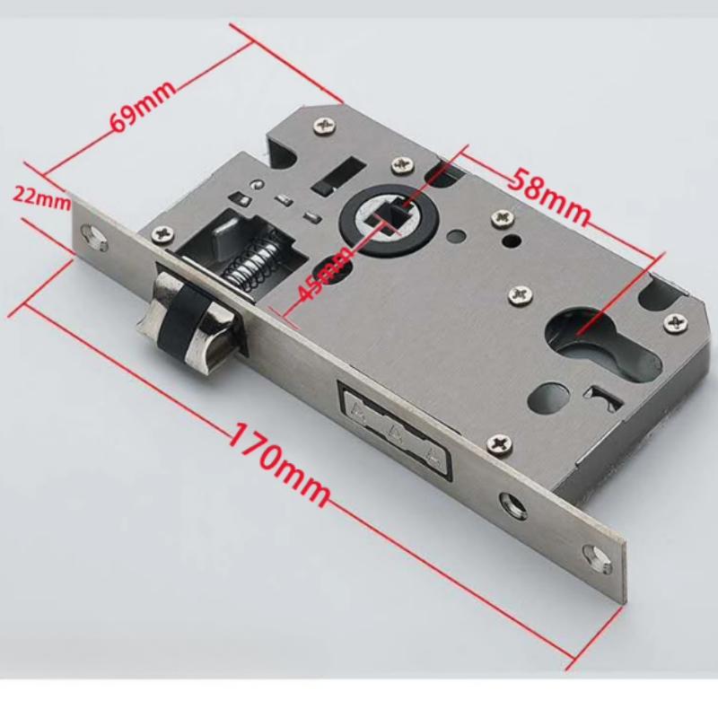 304 Stainless Steel Bedroom Silent Handle Lock, Indoor Split Wooden Door Lock