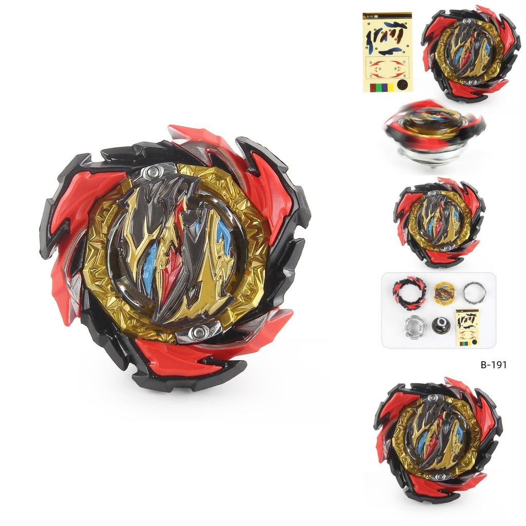 B-191-01 Чорний Сплав Бойовий Дзиґа Іграшка Одиночний Пакет Гіро 67.8г