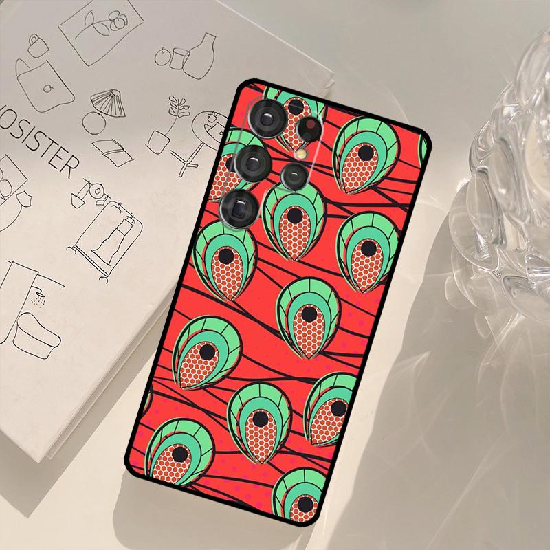 African Wax Fabric Phone Case For Samsung Galaxy S21 S22 S23 S24 S25 S26 Ultra S10 Plus S25 FE S20 FE Back Cover