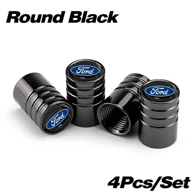 Autosticker 4 STUKS/Set Metalen Auto Bandenventieldopjes Bandenwiel Stam Luchtventieldop Voor Ford Escape Kuga Mondeo Ecosport Fiesta Focus