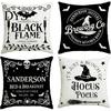Ghost Print Throw Pillow Covers Halloween Cushion Cover, Retro Pumpkin Case, 18x18 Party Room Decor Inch Washable Cover for Sofa Couch Bed Breathable