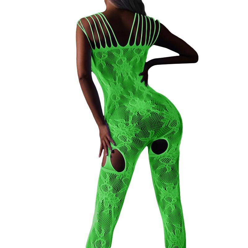 Bodystocking Glowing In The Dark Mesh Lace Women's Underwear Jumpsuit