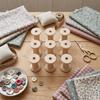 10pcs 1.85 X 1.22in Natural Wood Thread Spools Lightweight Wooden Spools  DIY Sewing