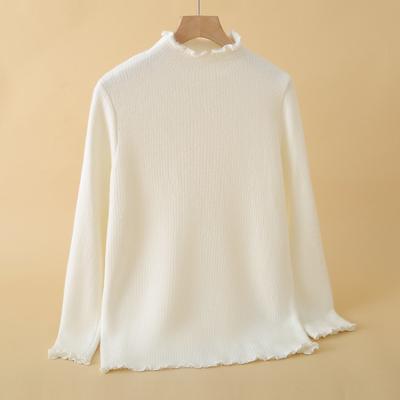 Fashionable and Simple Middle-aged and Elderly Lace Collar Mother Dress Shirt High-sleeved and Wear Within Middle Age