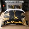 Led Zeppelin Design Postel Povlečení 1 Povlak na přikrývku + 2 Povlaky na polštář Měkké Prodyšné Domácí Lůžkoviny