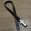 Black Color Punk Studded Belt Studded Design Cross Hip Hop Belt Harajuku Style Belt  Goth Style