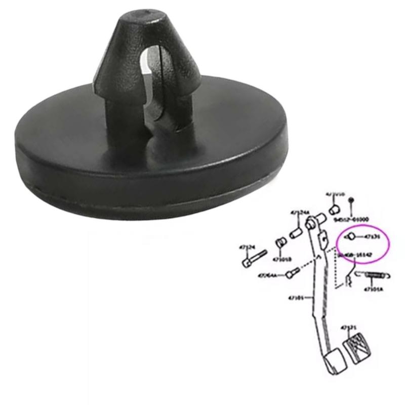 Rubber Stopper Brake Pedal Auto Brake Pedal Pad Replacement for Auto Brake Vehicle Clutch Pedal Limiter Rubber Automotive Parts