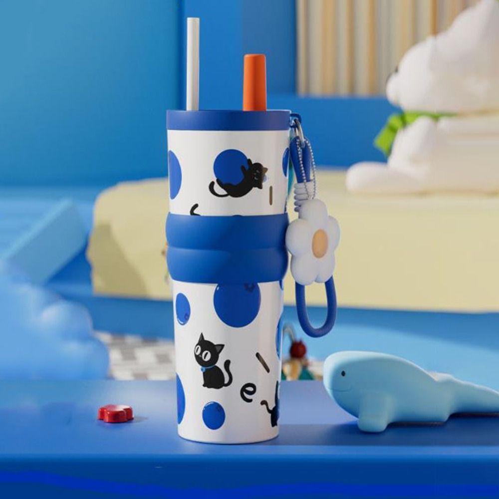 710ML Insulated Cup Ceramic Coated Thermal Water Bottle Practical Vacuum Mug  Sports