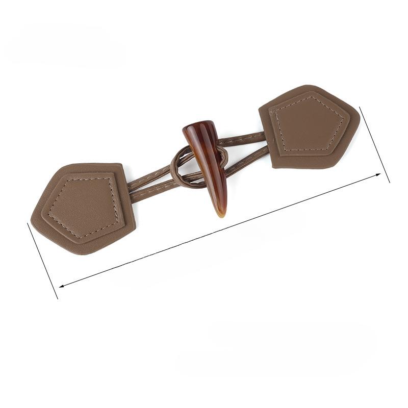 High Quality Horn Buttons Cotton Rope Resin Ox Horn Combined Button Woman's Coat Sewing Supplies