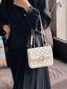 Trendy Chic Grid Chain Crossbody Bag 2023 New Fashionable Pu Small Shoulder Bag Women