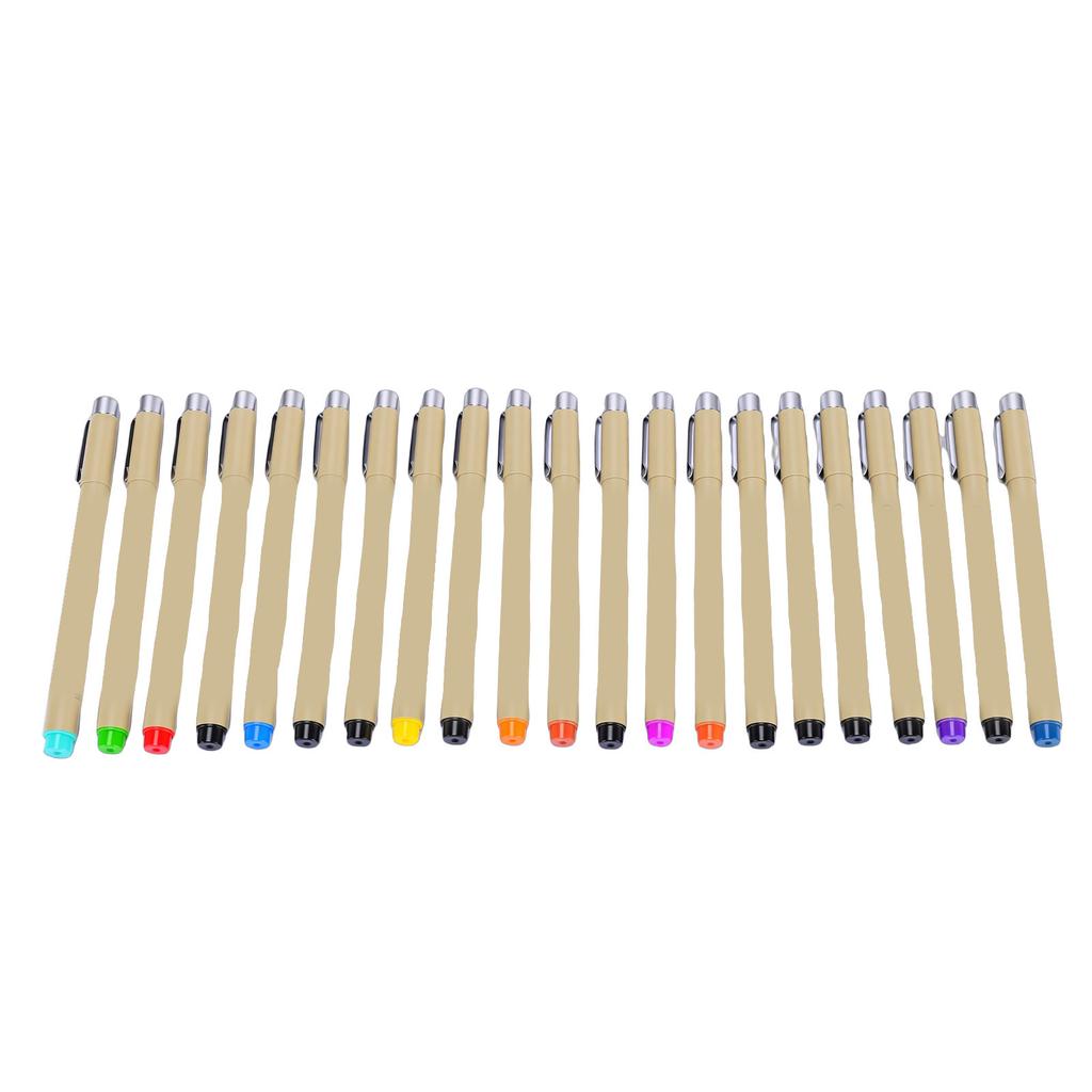 21 Pcs Micro Pen Set 10 Black 11 Colored Water Proof Fineliner Pen for Drawing Sketching Calligraphy Outlining