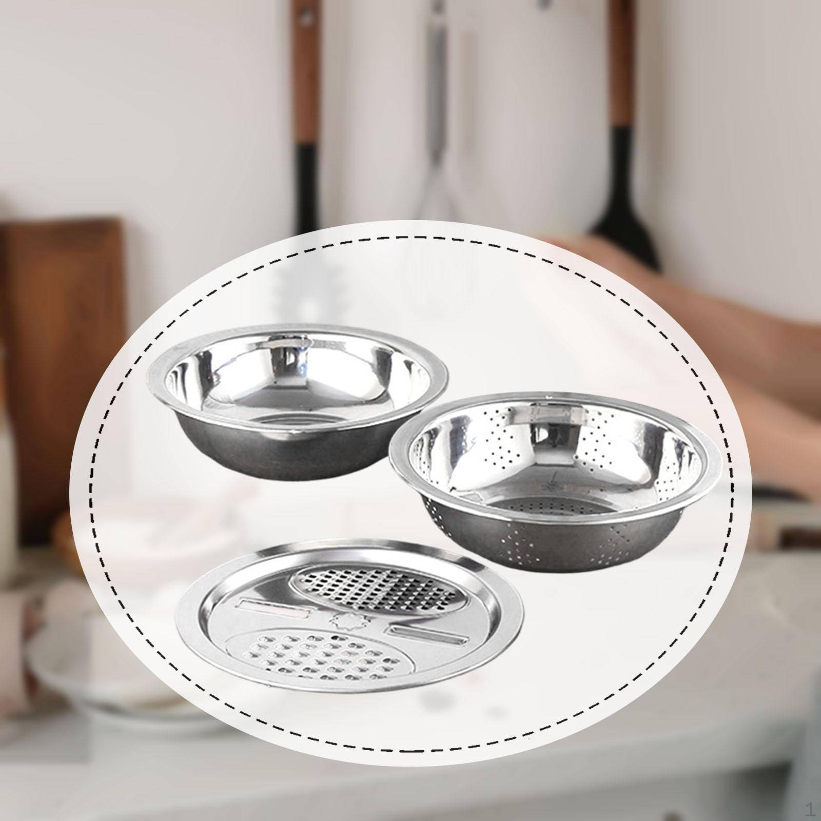 Набор мисок из нержавеющей стали Дуршлаг с теркой Контейнер для хранения продуктов для фруктов салата