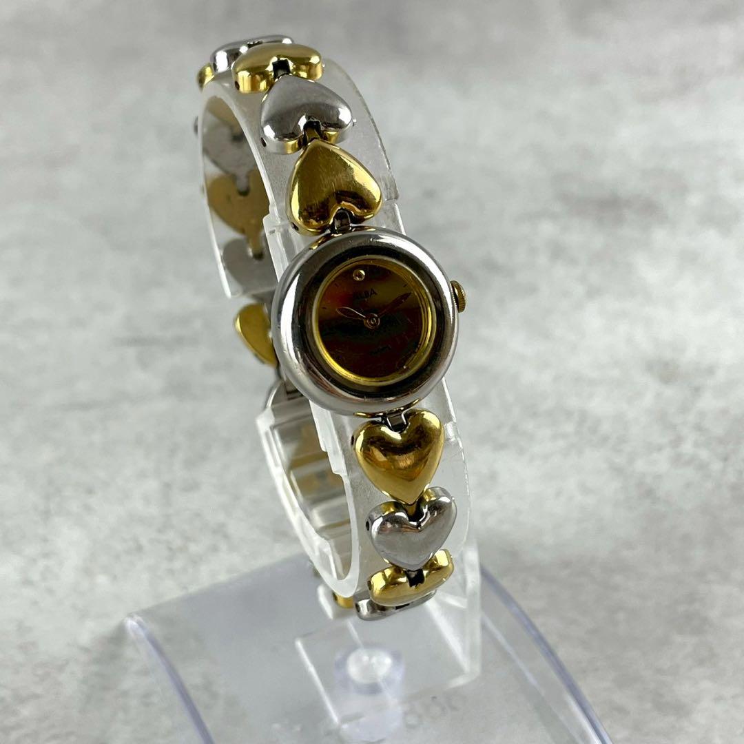 

[USED] Working/SEIKO ALBA Quartz Wristwatch with Heart Shape