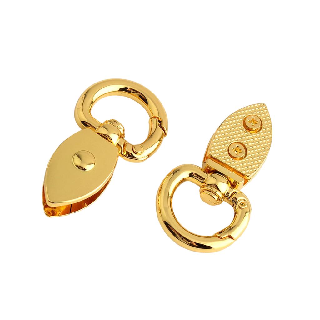 2Pcs Vintage Spring Clasp for Bag Straps Practical Metal Hardware Secure Side Release Buckle with Antique Finish