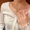 Korean Light Luxury Zircon Necklace: Gold-Plated, Exquisite Clavicle Chain for Women