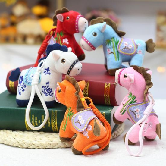 Horse Doll Plush Toy Auspicious Blessings Good Luck in Year of The Horse National Style Plush Doll Hanging Decoration