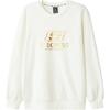 Skechers Loose Fit Crew Neck Pullover Sweatshirt Unisex Sweatshirt Cotton-Candy-White L324U167-0074