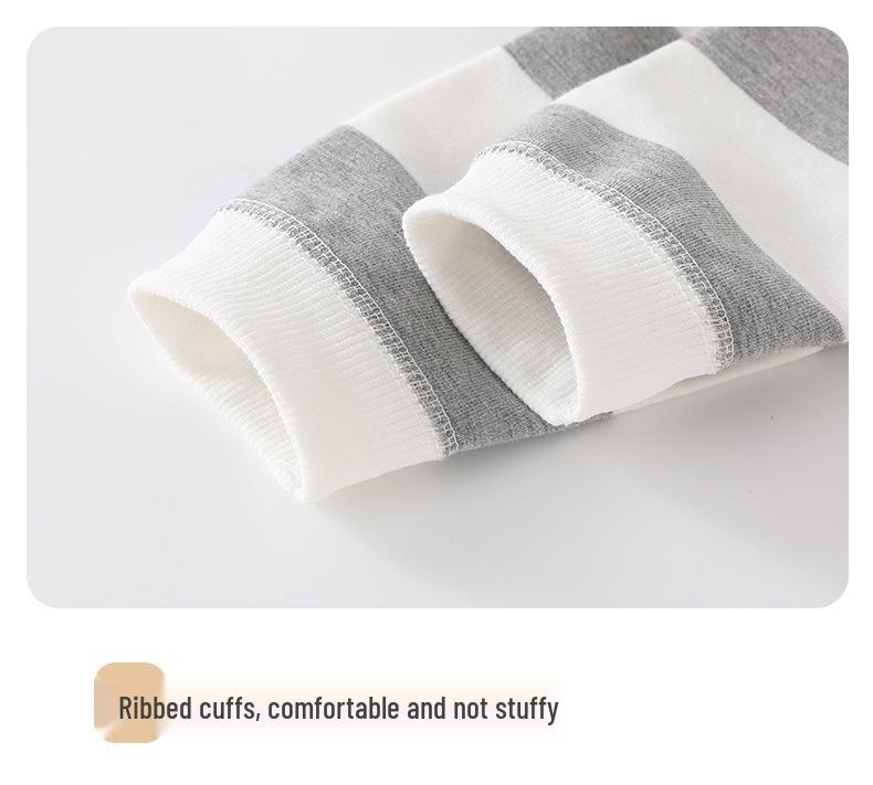 Striped Long Sleeve Baby Romper - Cartoon Spring/Autumn Newborn Outfit