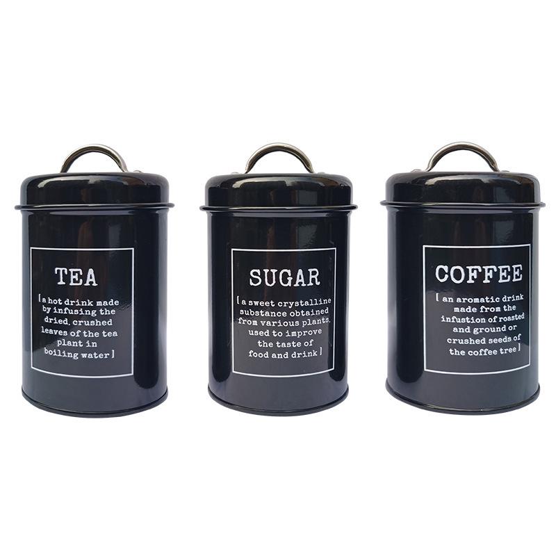 In-Stock Minimalist Metal Tea Caddy with Bamboo Lid for Snacks, Coffee, and Candy Storage