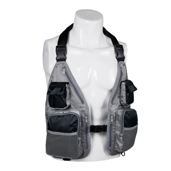 Fishing Vest Breathable Convenient with Pockets General Multi Function Adjustable Mesh Vest for Outdoor