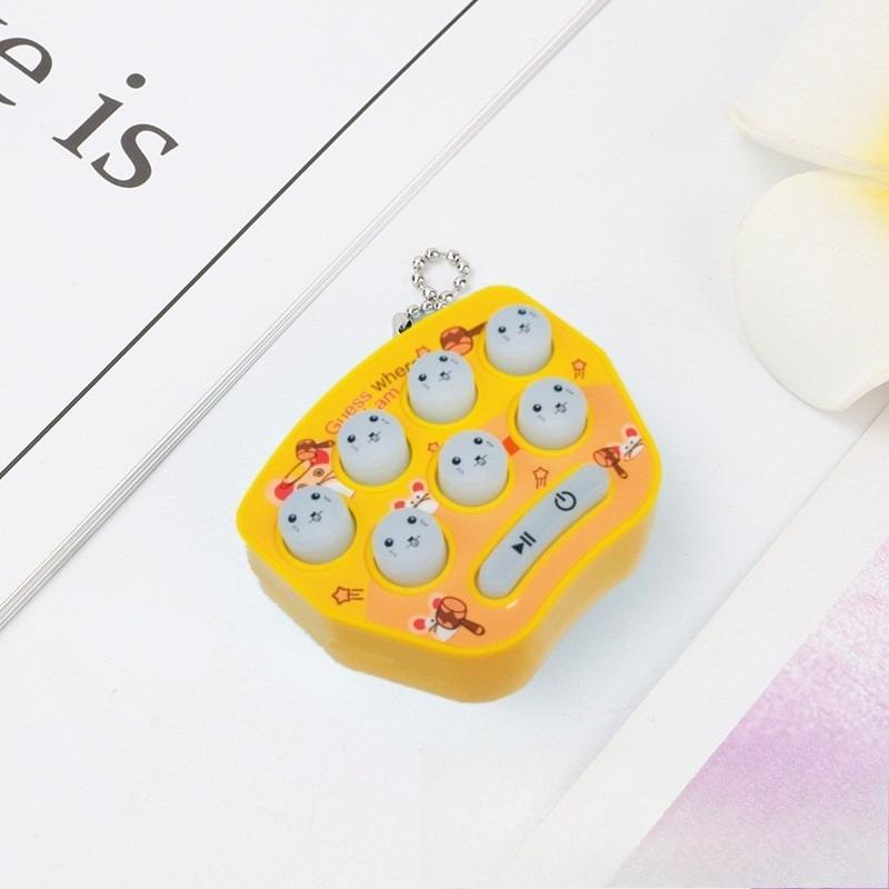 Whac-a-mole Mini Handheld Game Console Cartoon Electronic Glowing Finger Training Stress Relief Toy Mini Keychain Mini Car Penda