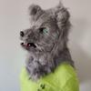Halloween-Requisiten Plüschtier-Maske Cosplay Horror blutige Kaninchen Husky Wolf Maske mit beweglichem Mund